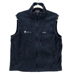 Patagonia Synchilla Fleece Vest Mens Large Blue Outdoor Full Zip DealCloud Logo